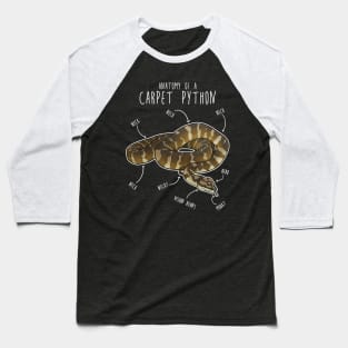 Darwin Carpet Python Snake Anatomy Baseball T-Shirt